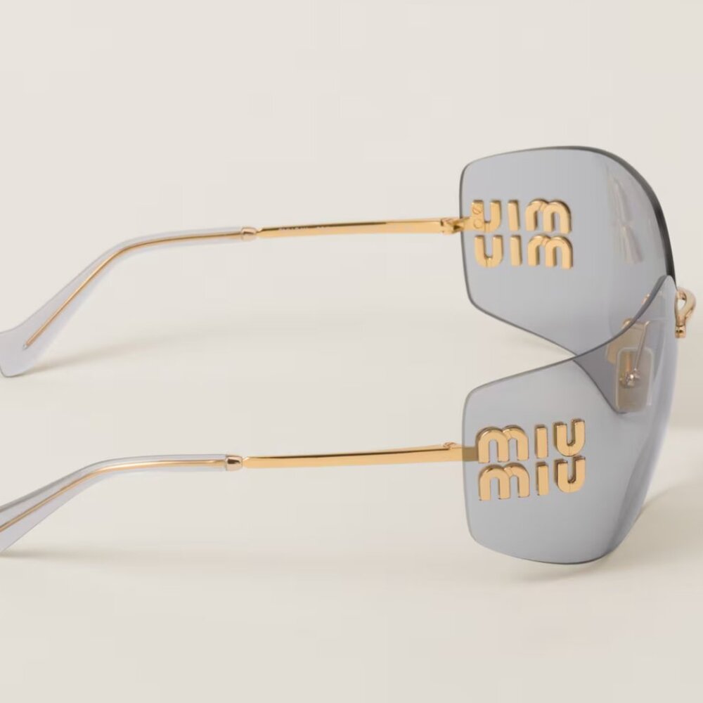 Miu Miu Aube Sunglasses (Authentic) - Gray/Gold - Picture 2 of 10